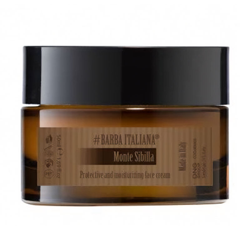 Чоловічий захисний та зволожувальний крем для обличчя Barba Italiana Monte Sibilla Protective And Moisturizing Face Cream, 50 мл